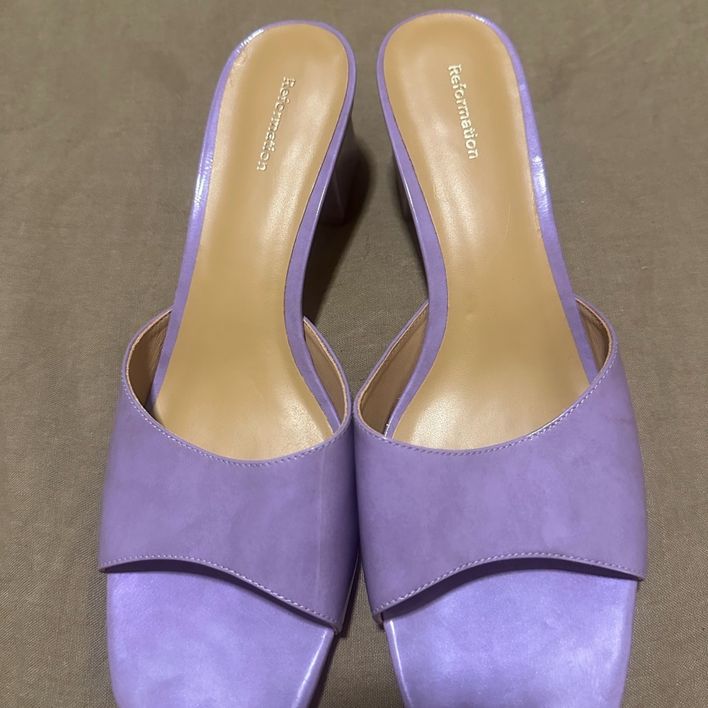 Reformation Purple Heels Elegant Minimalist Design